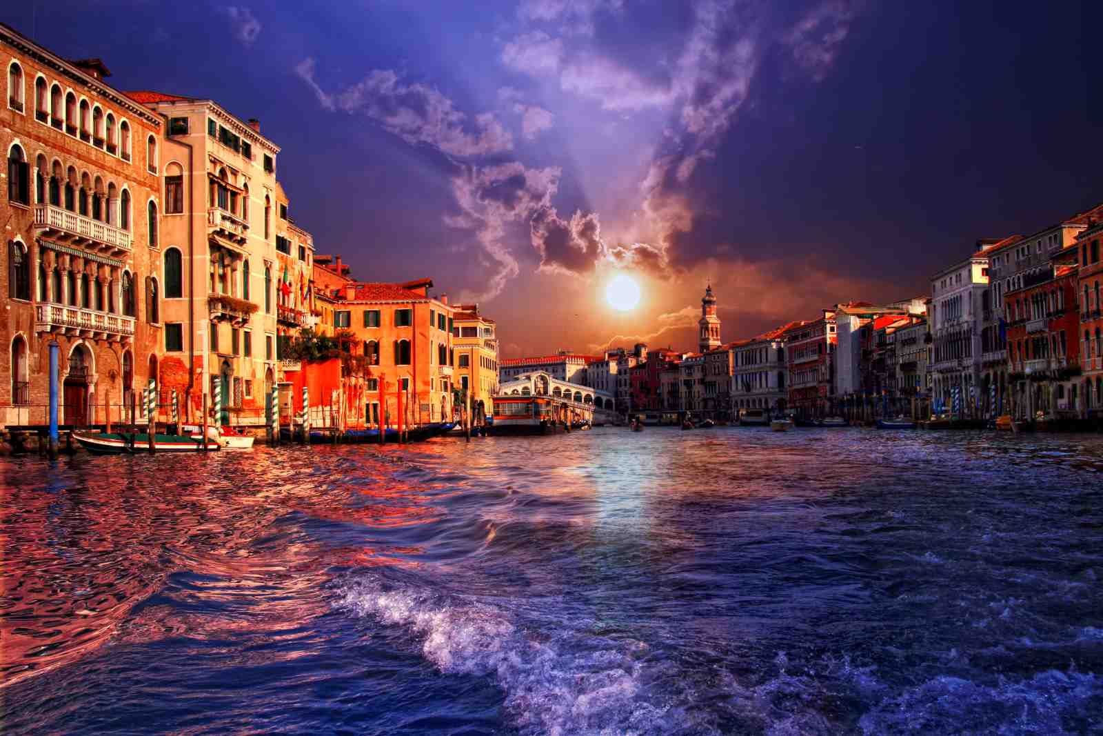 Venice Grand Canal Sunset Wall Art