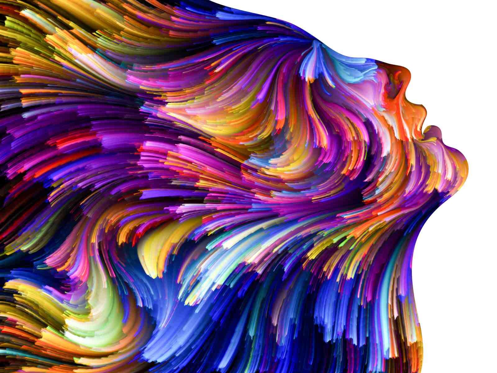 Vibrant Abstract Face Splash Wall Art