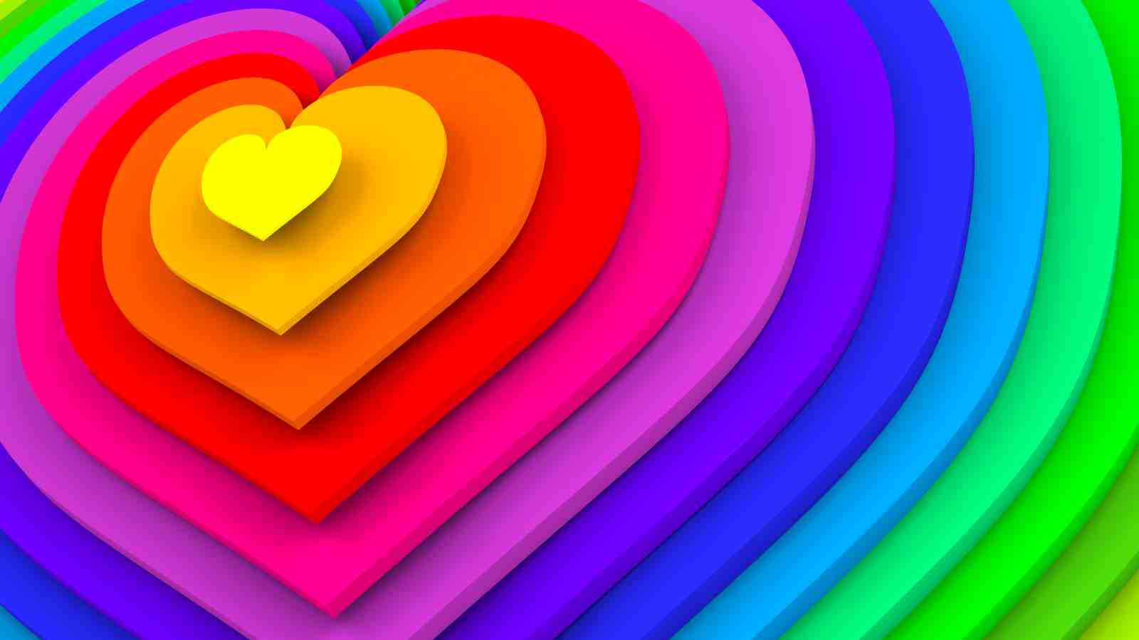 Rainbow Hearts Pop Art Wall Art