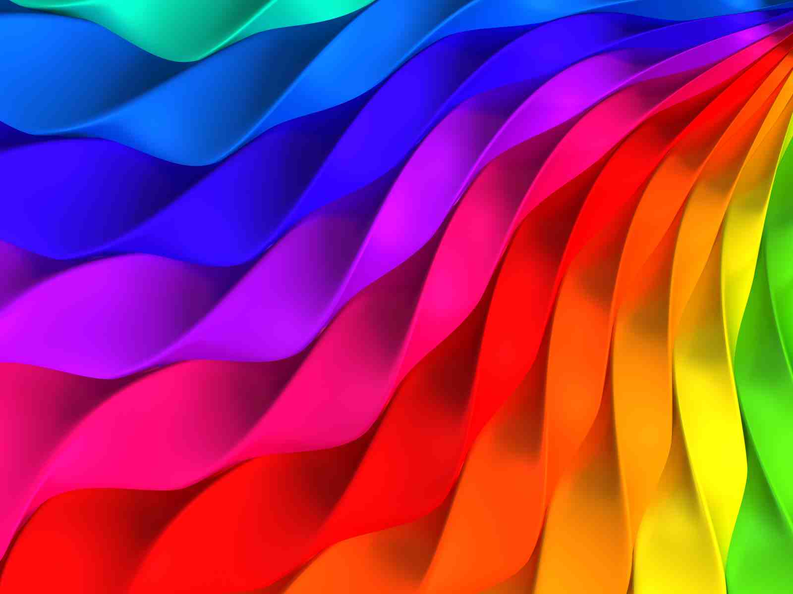 Vibrant Rainbow Swirls Wall Art
