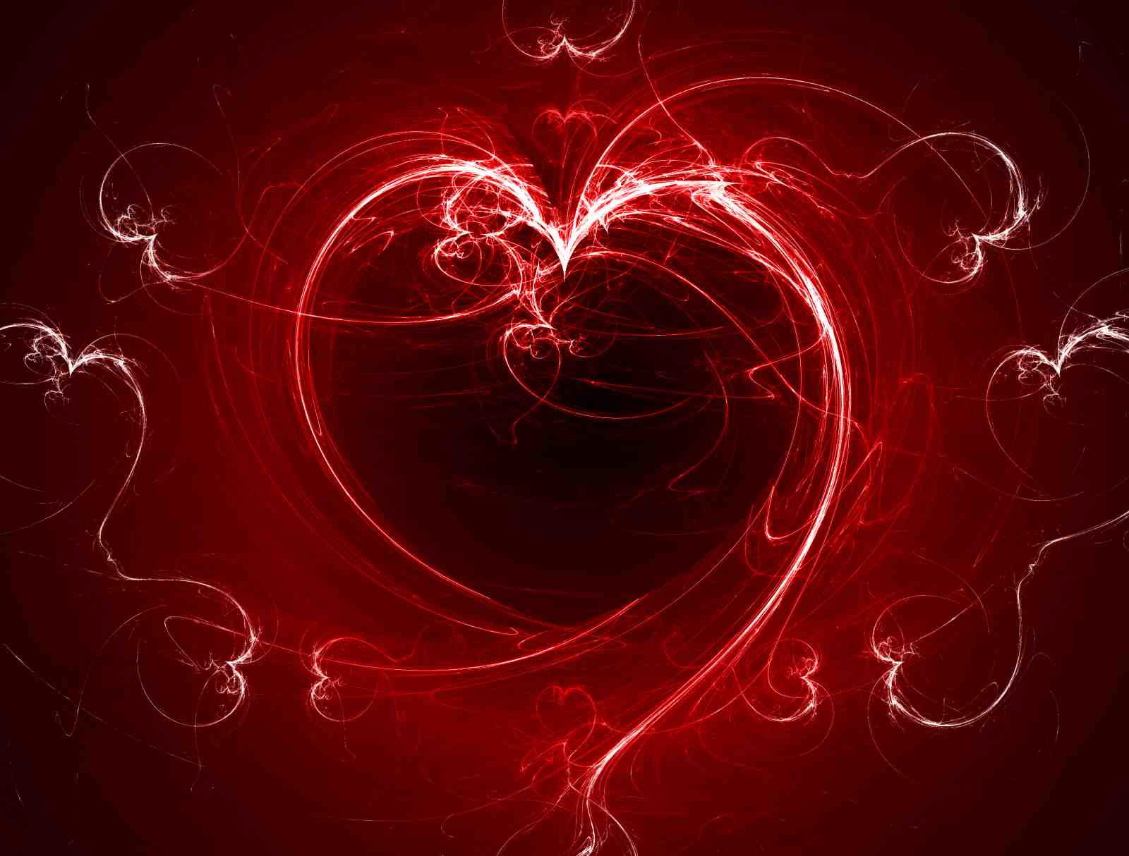 Radiant Red Heart Swirl Wall Art
