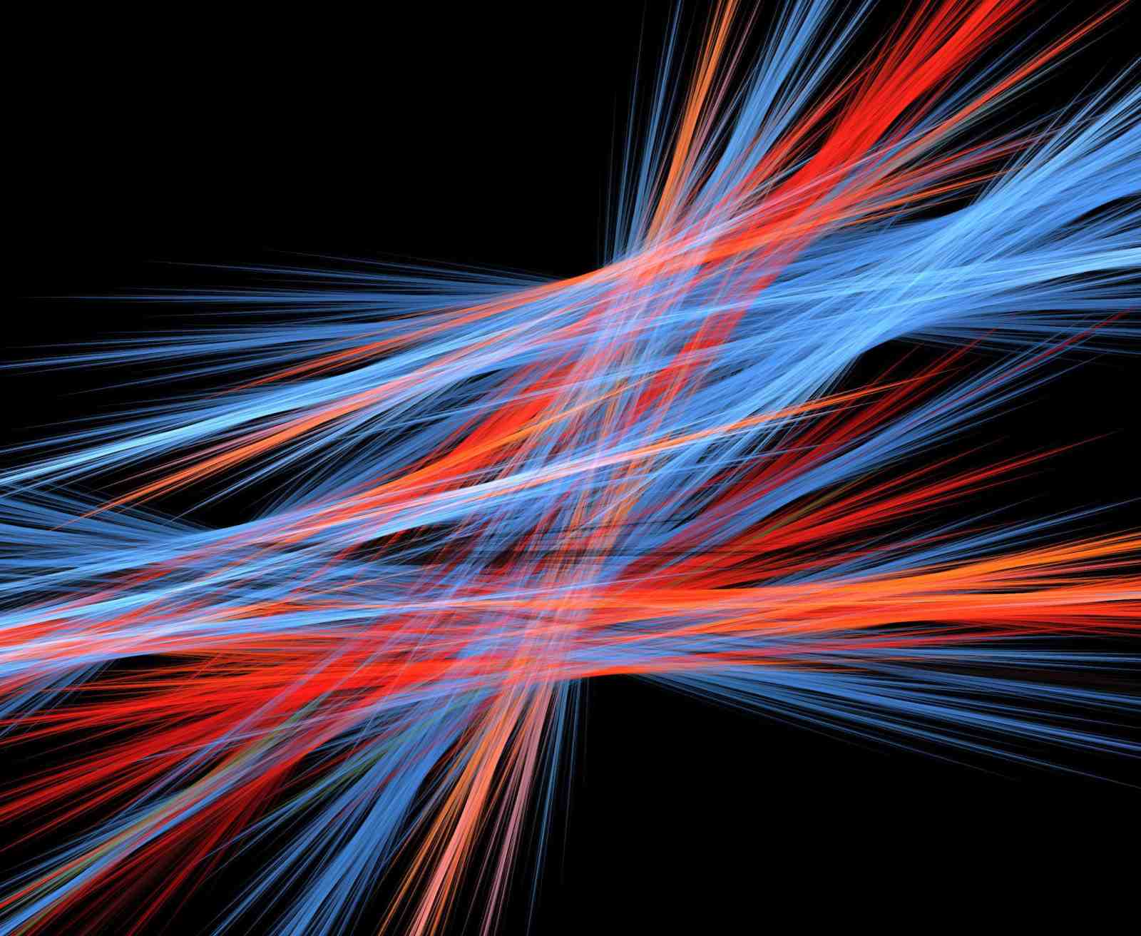 Dynamic Red & Blue Burst Wall Art Art