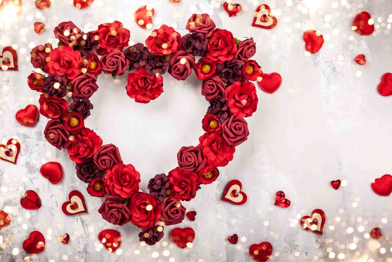 Romantic Red Rose Heart Valentine's Day Wall Art