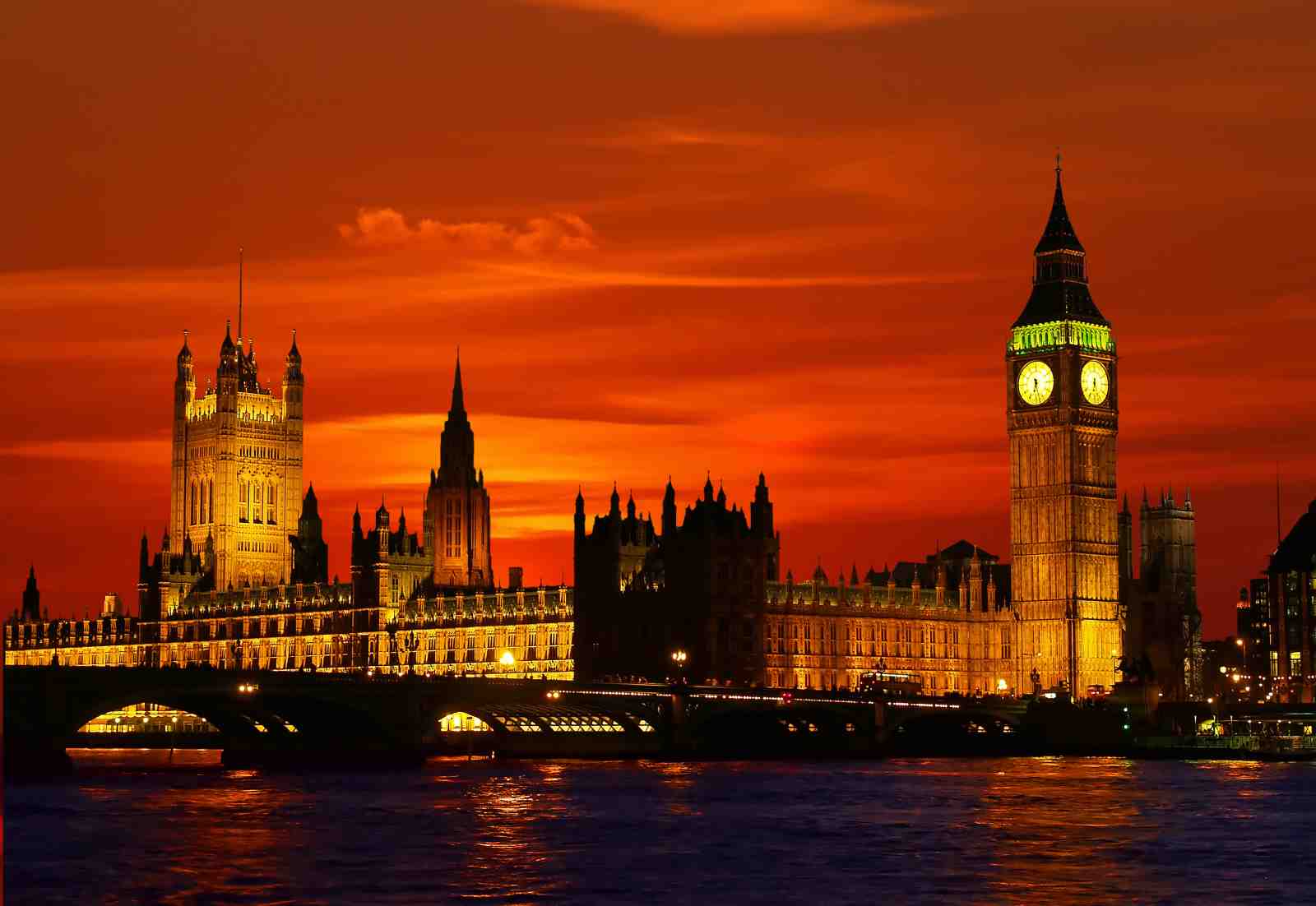 Iconic London Sunset Big Ben Wall Art