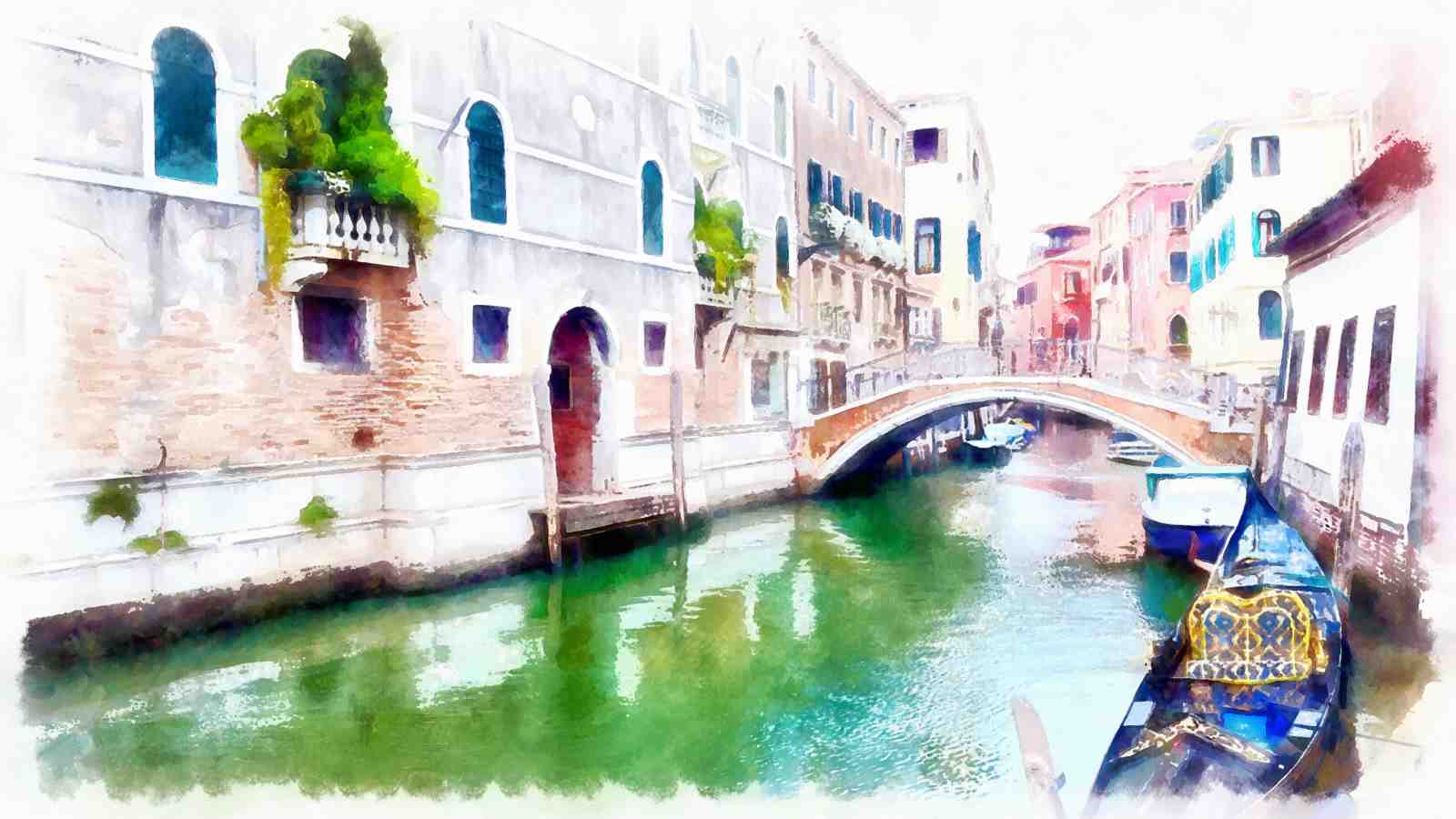 Venetian Canal Gondola Dream Wall Art