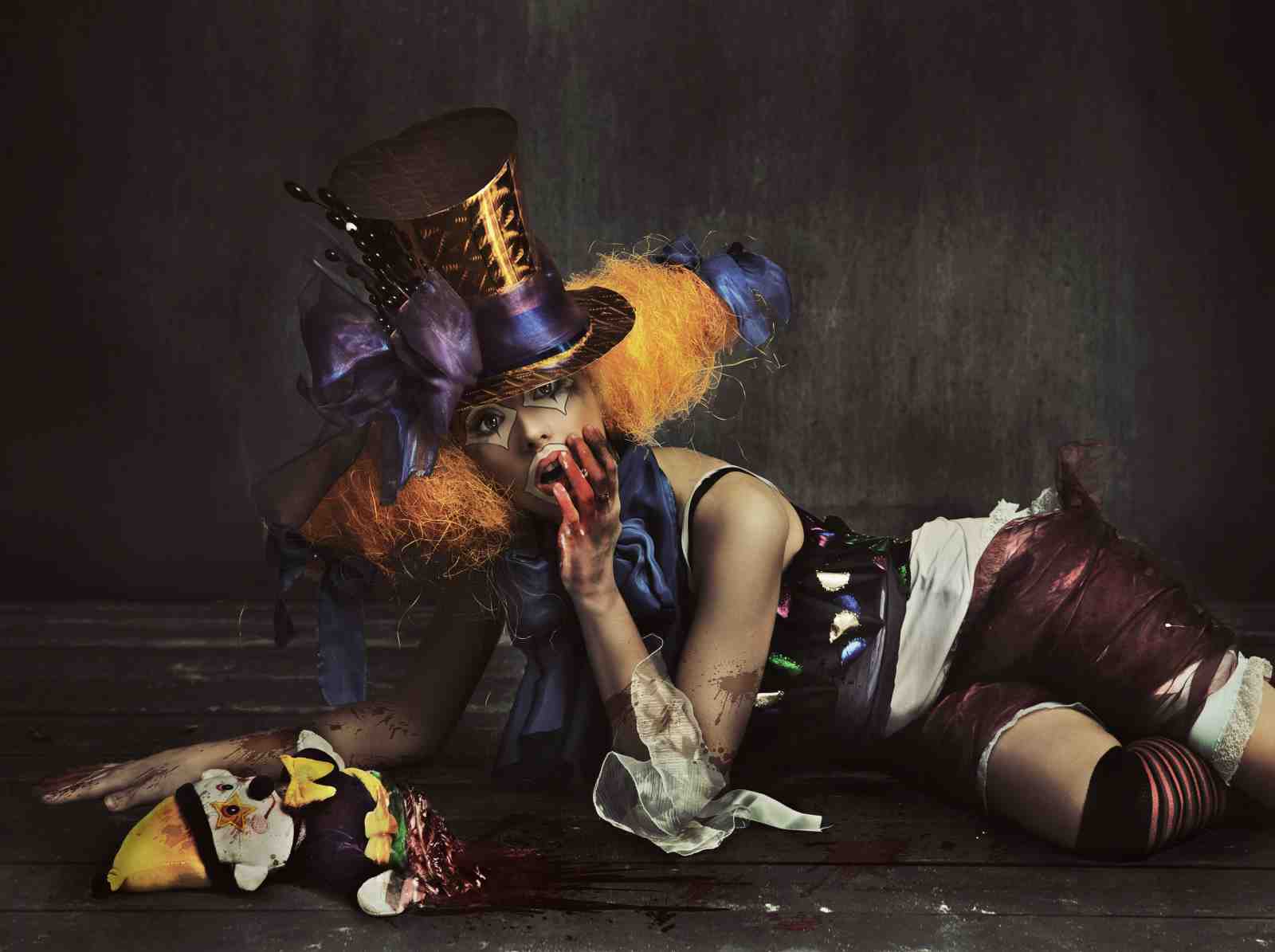 Gothic Clown Horror Art Wall Art