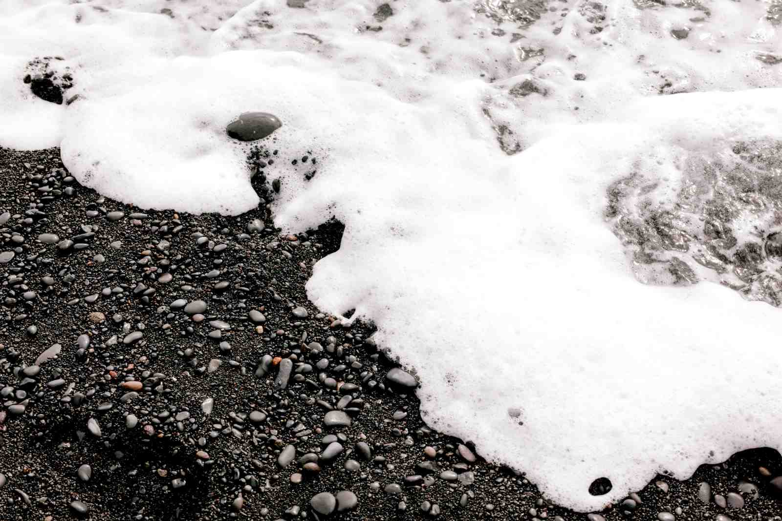 Black Sand Beach Serenity Wall Art