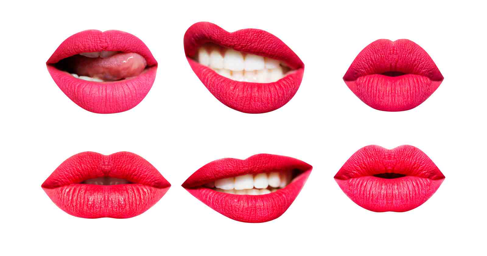 Bold Red Lips Collage Wall Art