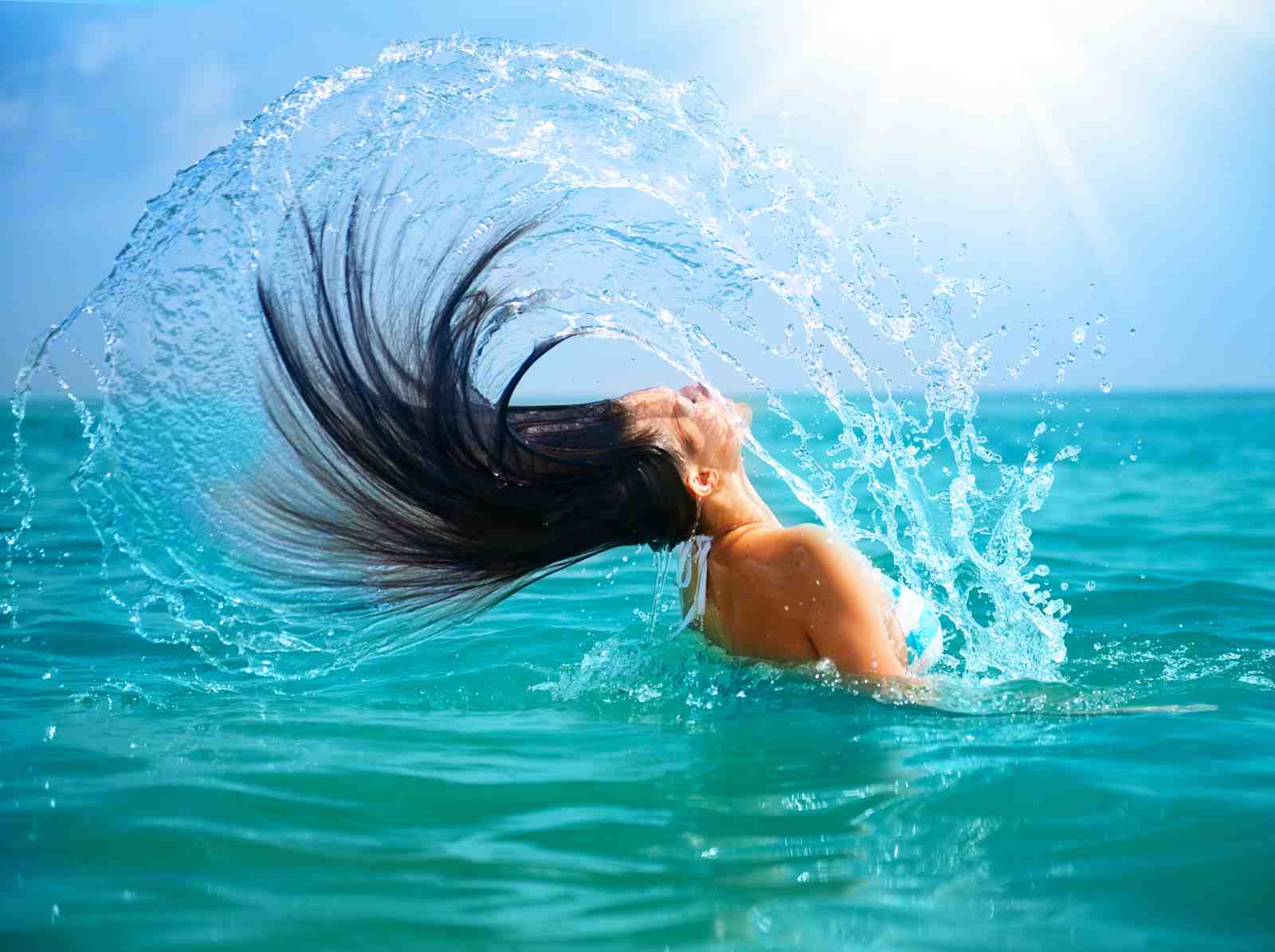 Ocean Splash Hair Flip Wall Art