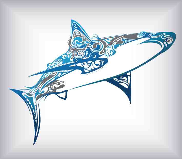 Tribal Shark Art: Ocean Breeze Wall Art