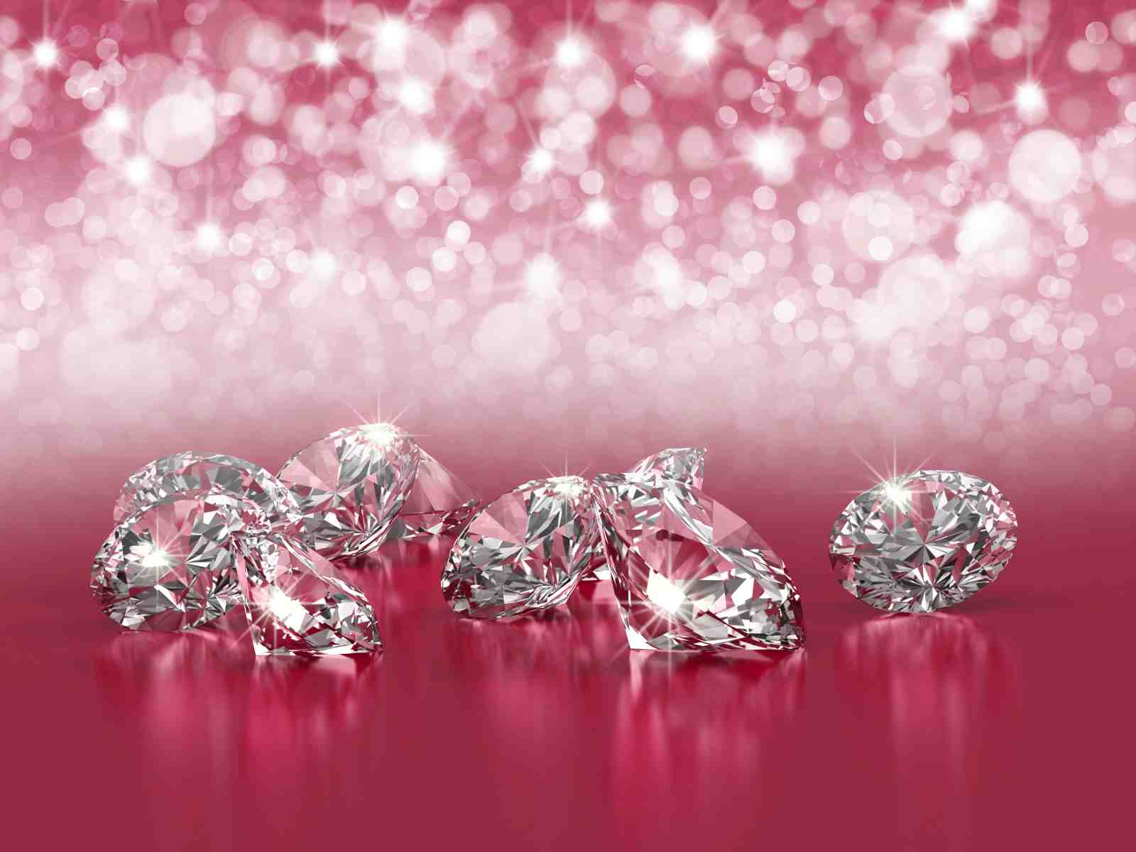 Sparkling Diamonds Luxury Pink Wall Art