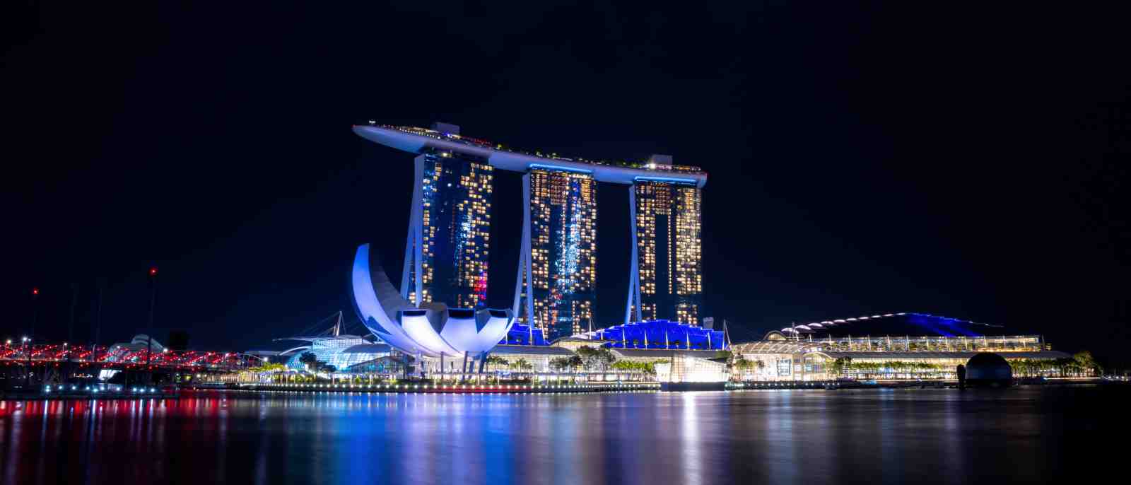 Singapore Marina Bay Sands Night Skyline Wall Art