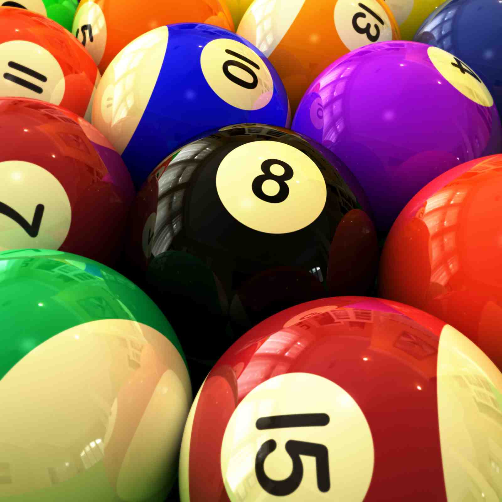 Vibrant Pool Balls Abstract Wall Art