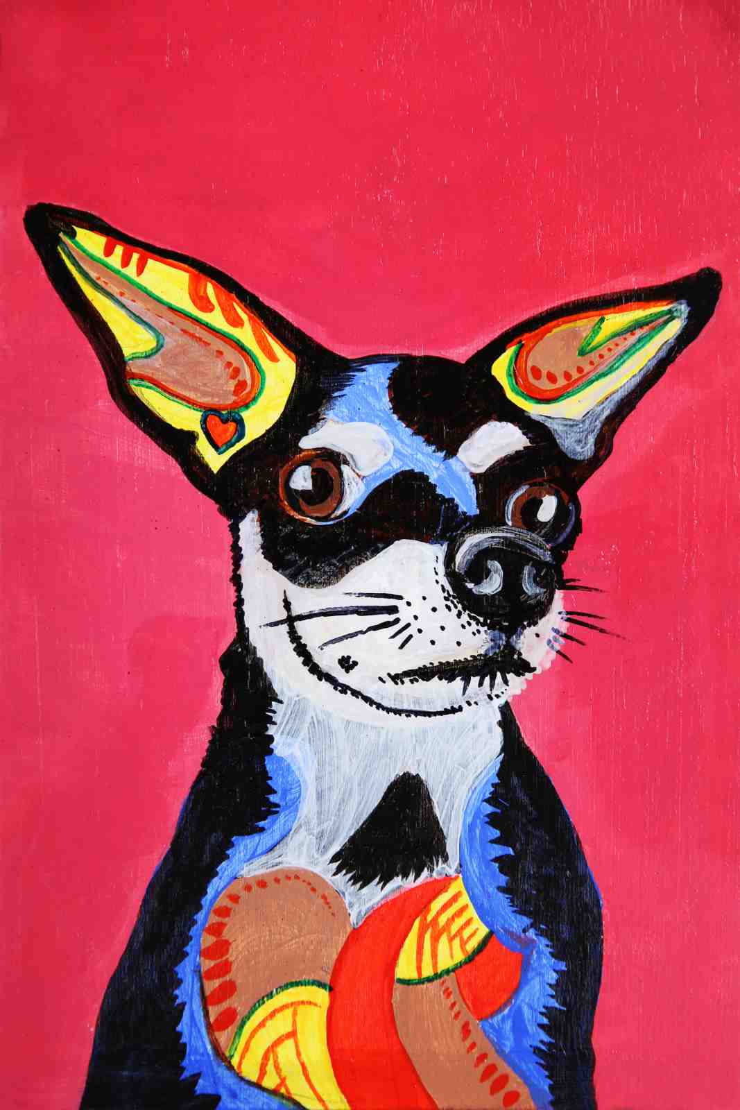 Vibrant Chihuahua Portrait Wall Art