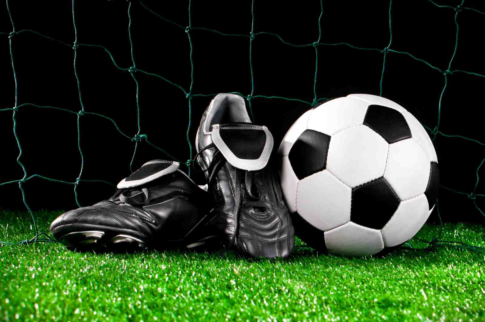 Soccer Ball & Cleats Goal Net Wall Art
