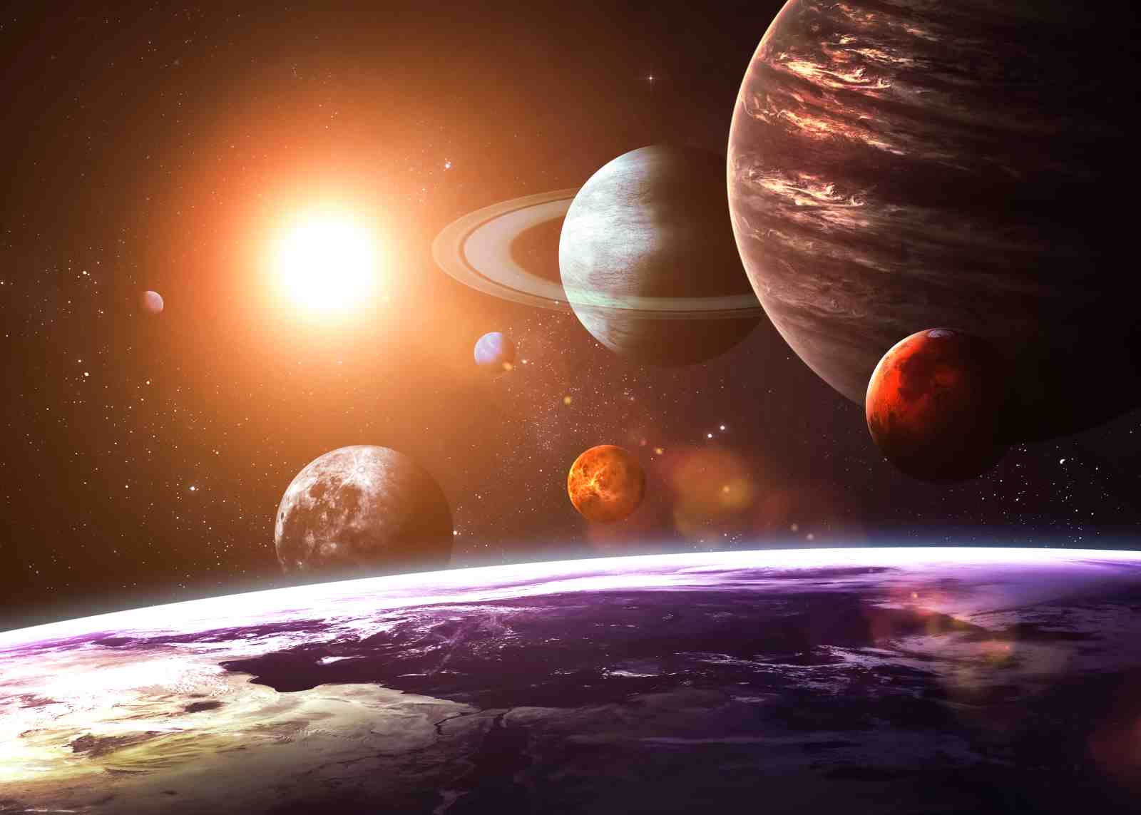 Cosmic Solar System Planets Wall Art