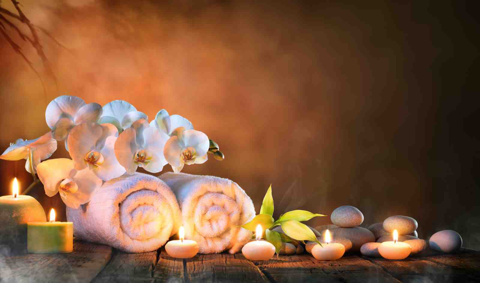 Serene Orchid Spa & Candle Wall Art