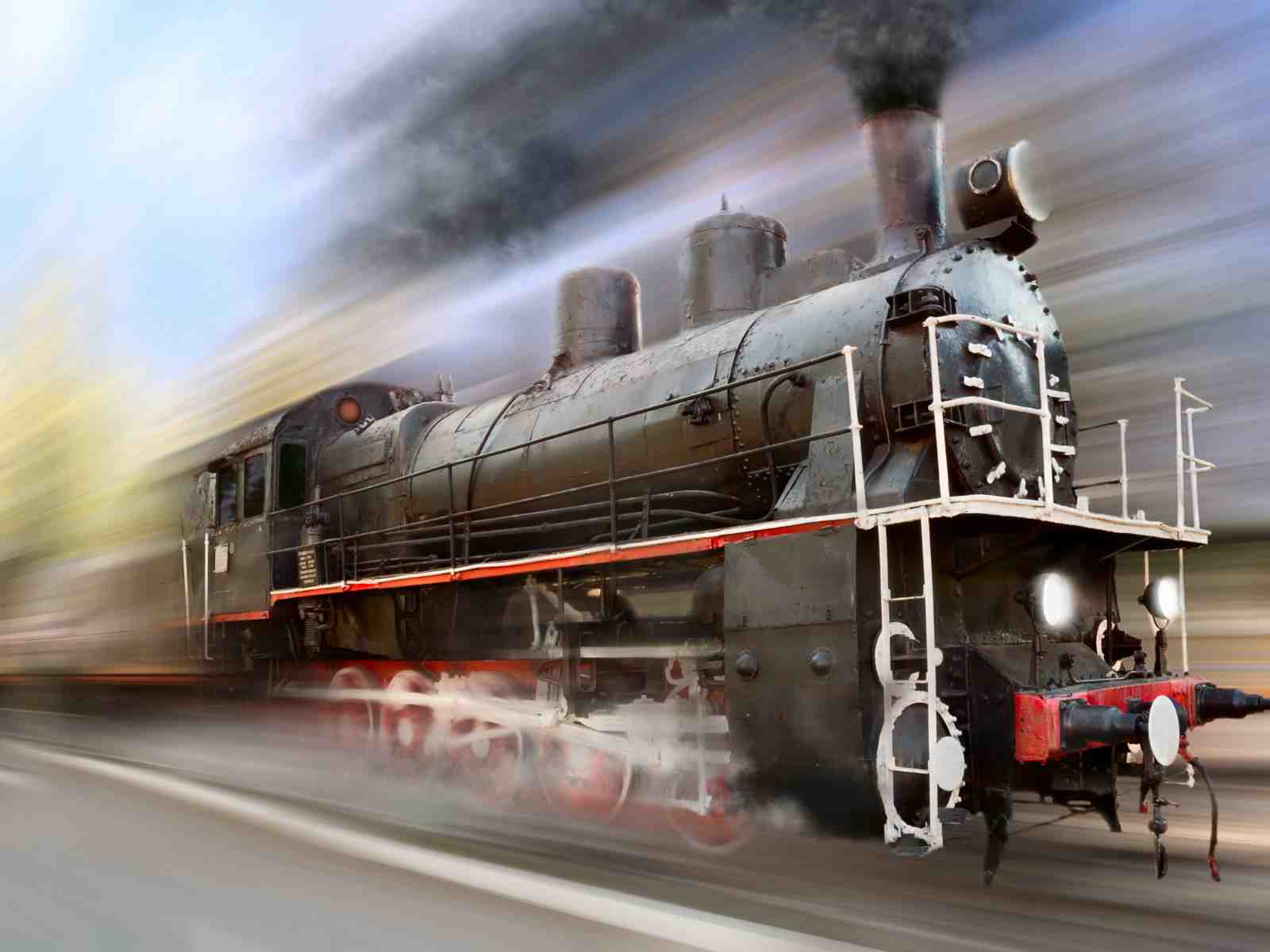 Vintage Steam Train Power Wall Art