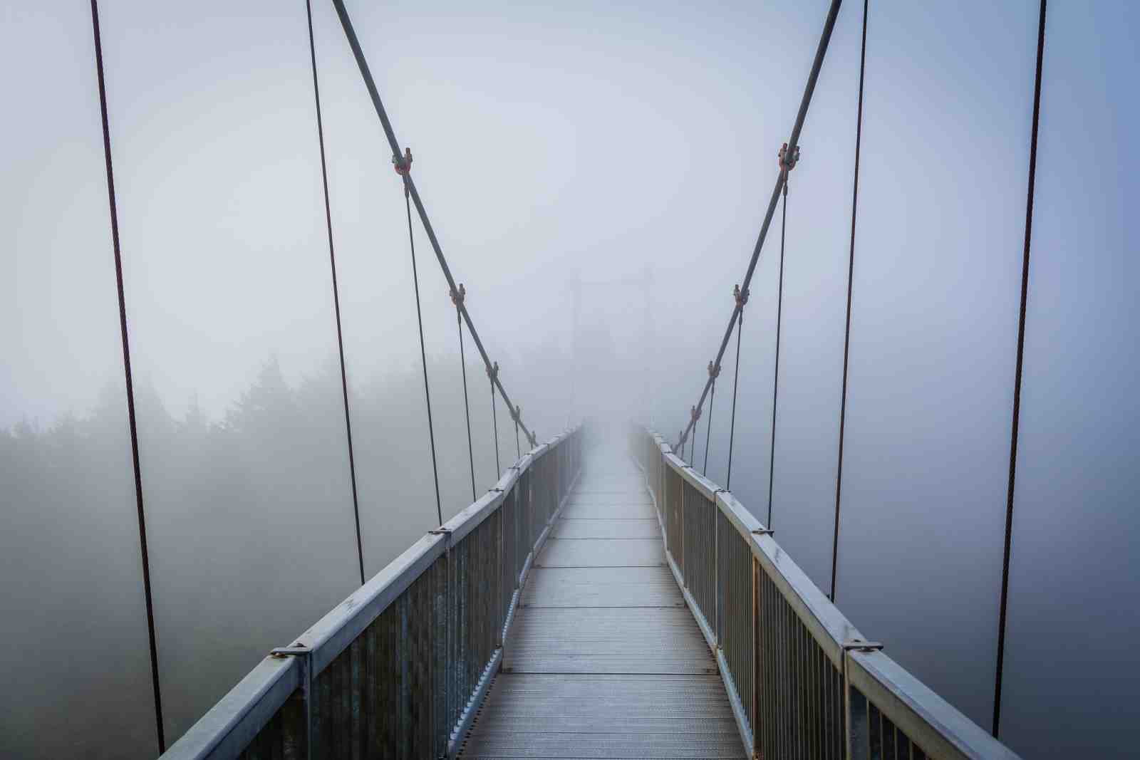 Misty Bridge Serenity Wall Art