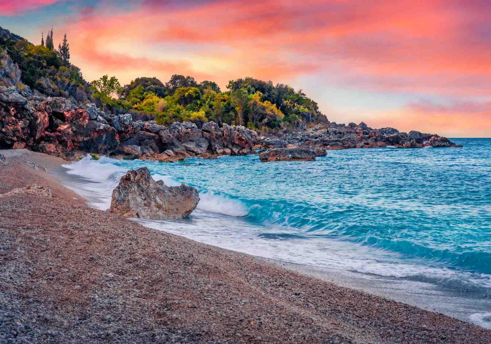Serene Coastal Sunset Beach Wall Art