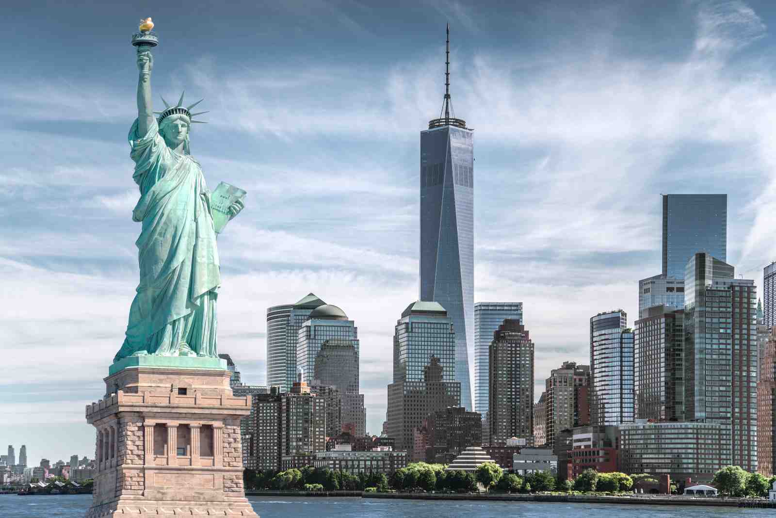 Iconic Statue of Liberty NYC Skyline Wall Art