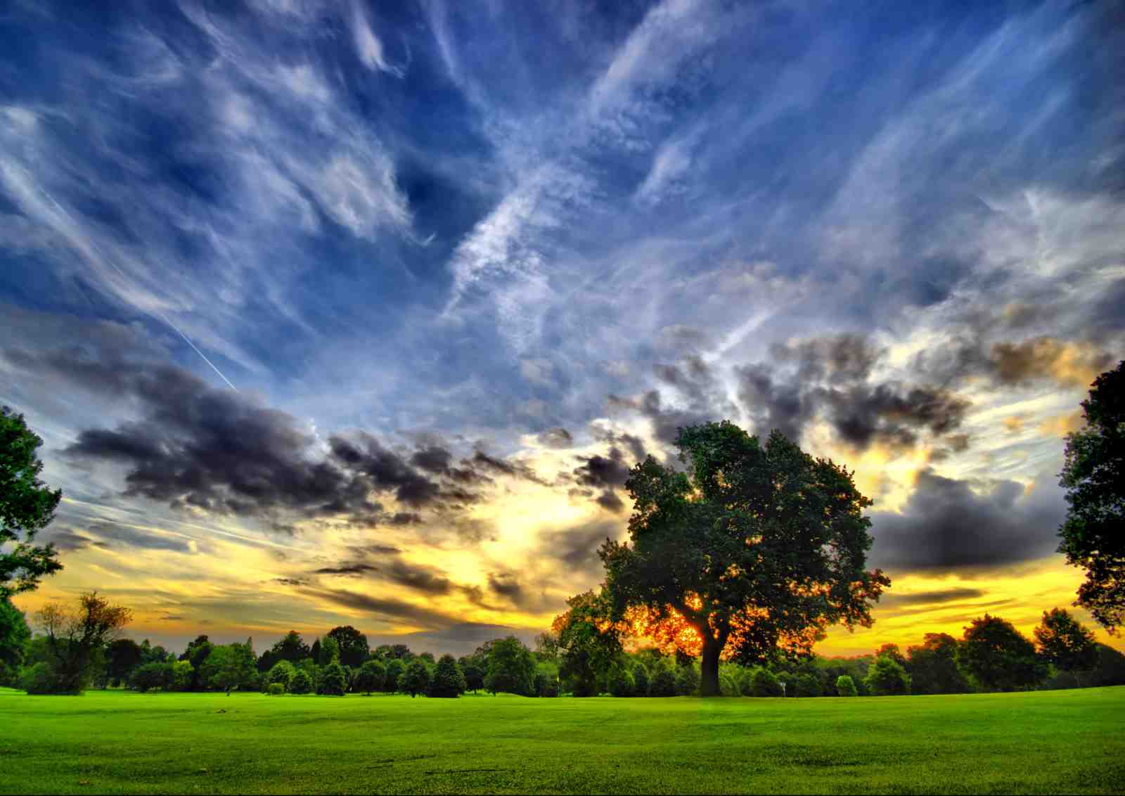 Dramatic Sunset Landscape Wall Art
