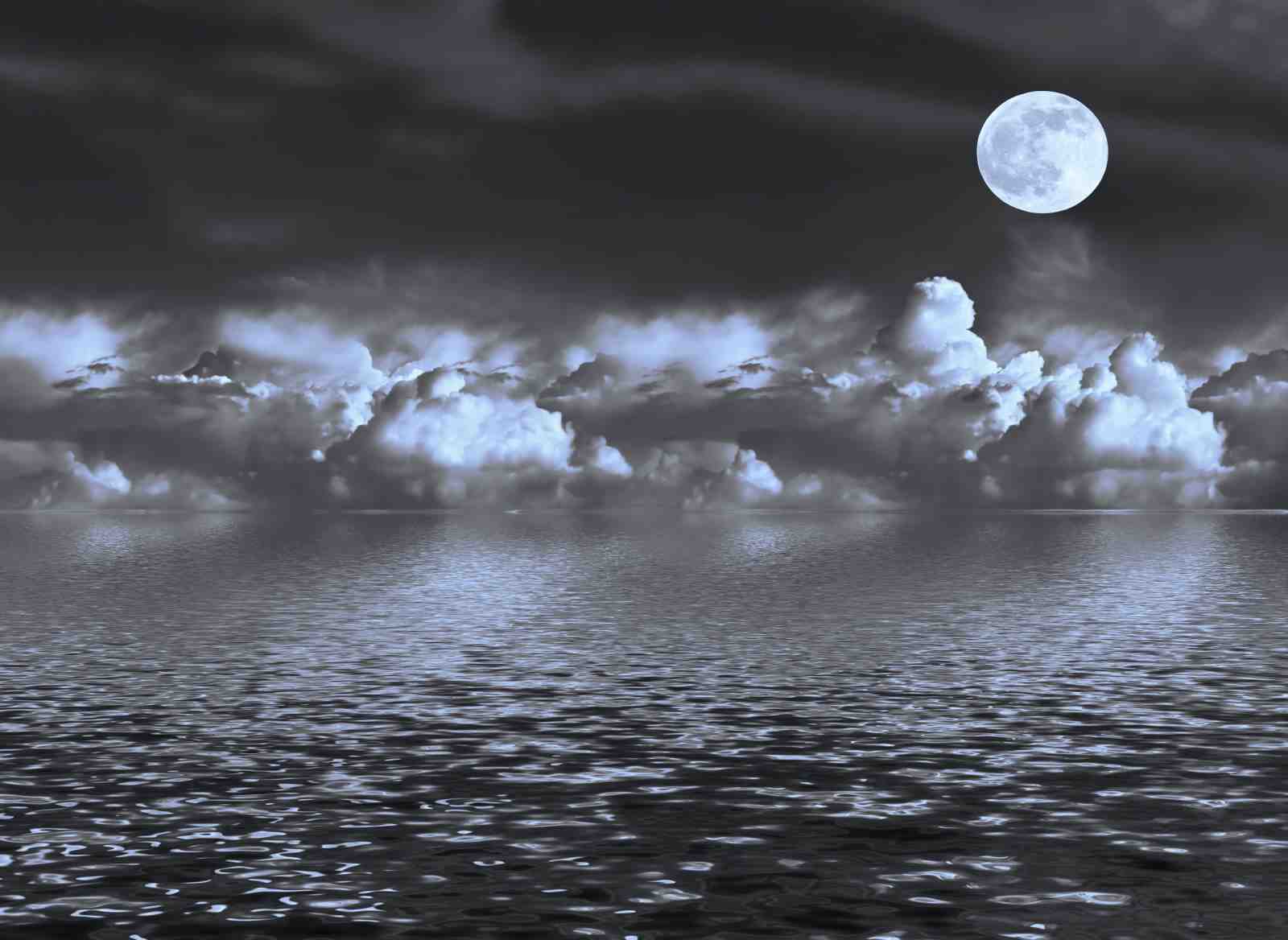 Mystic Moonlight Ocean Sky Wall Art