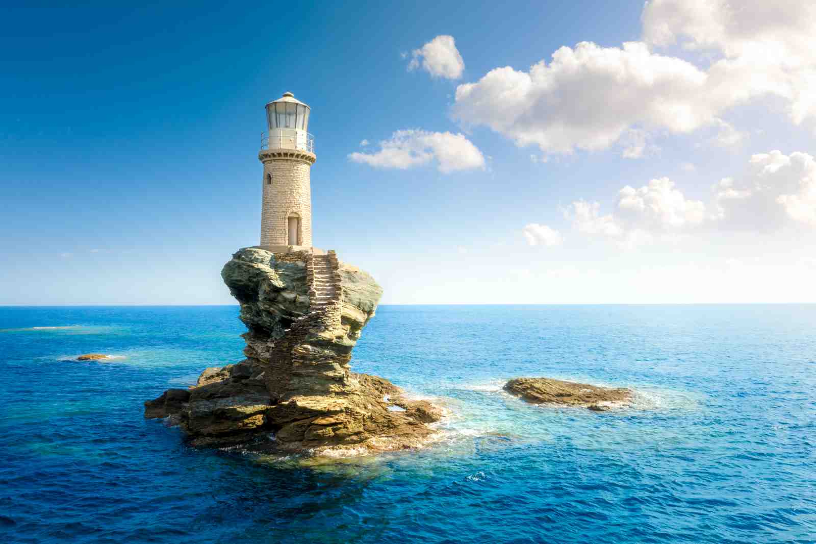 Tranquil Lighthouse Ocean View Wall Art