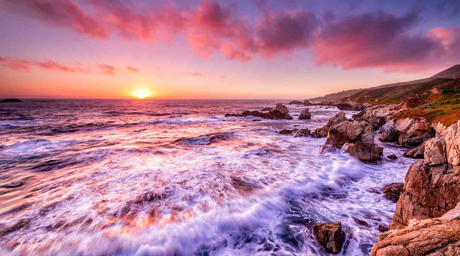 Coastal Sunset Seascape Wall Art