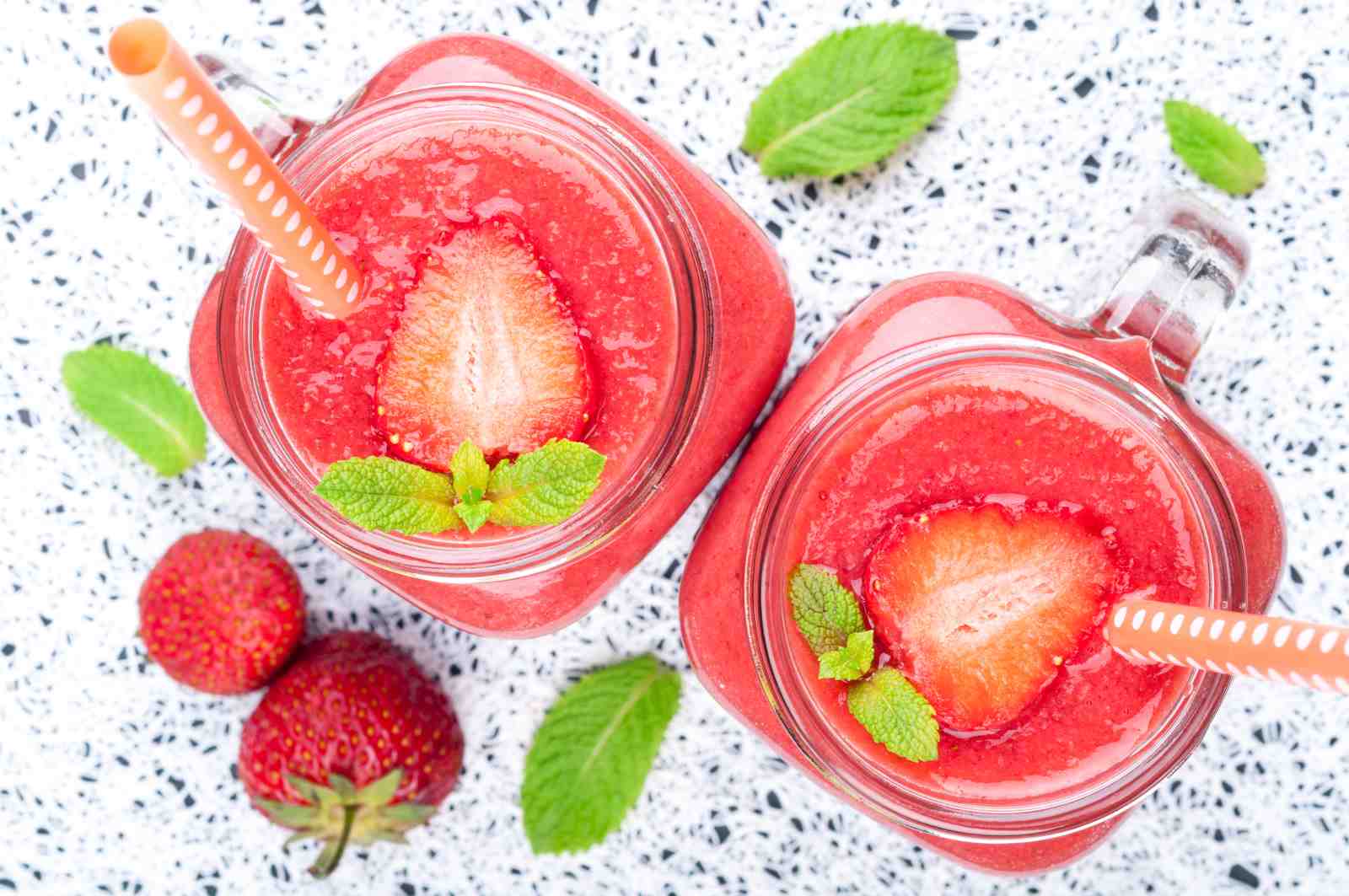 Refreshing Strawberry Smoothies Delight Wall Art
