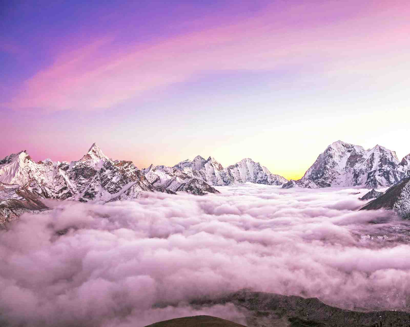 Serene Mountain Sunrise Landscape Wall Art