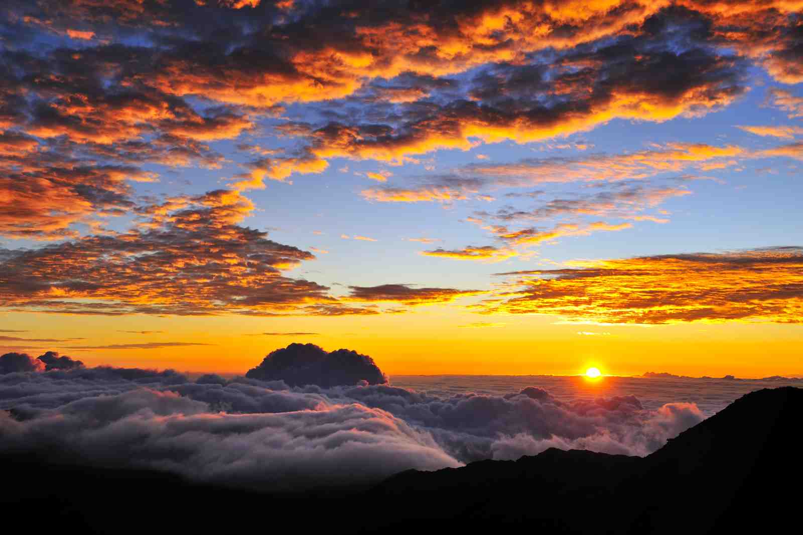 Majestic Sunset Over Clouds Wall Art