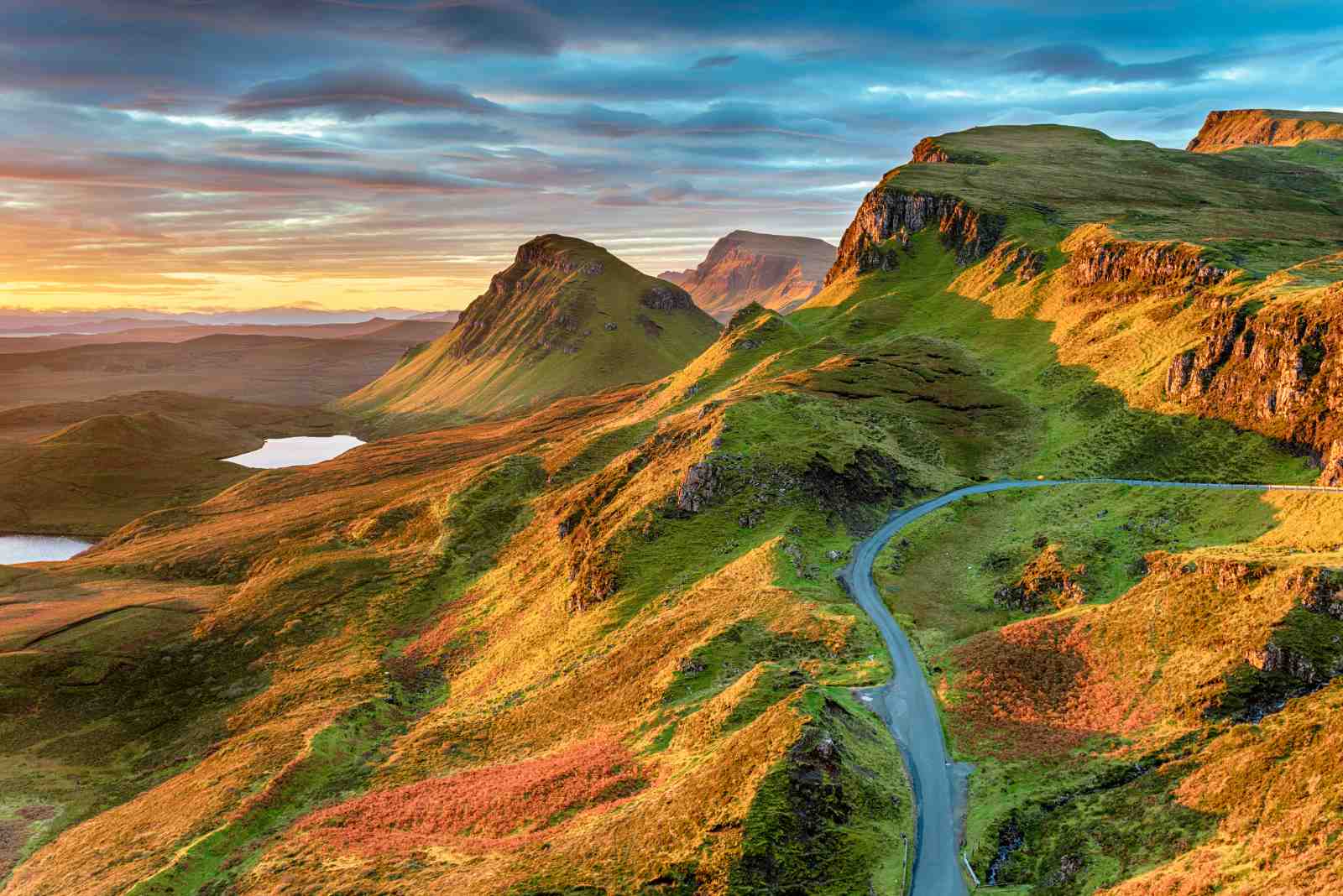 Scenic Highland Road Sunset Wall Art