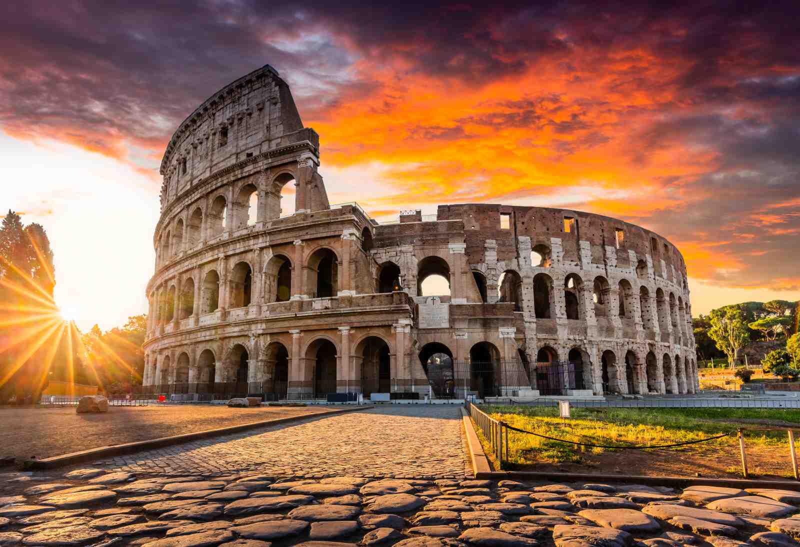 Majestic Colosseum Sunset Wall Art