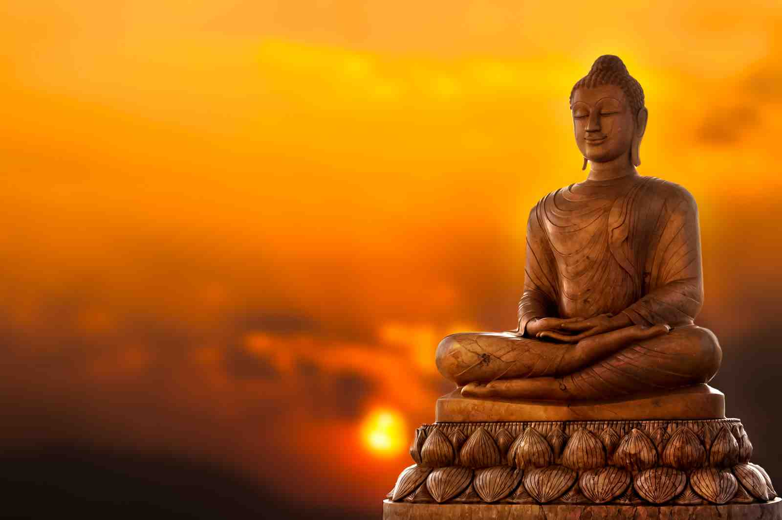 Serene Buddha Sunset Wall Art