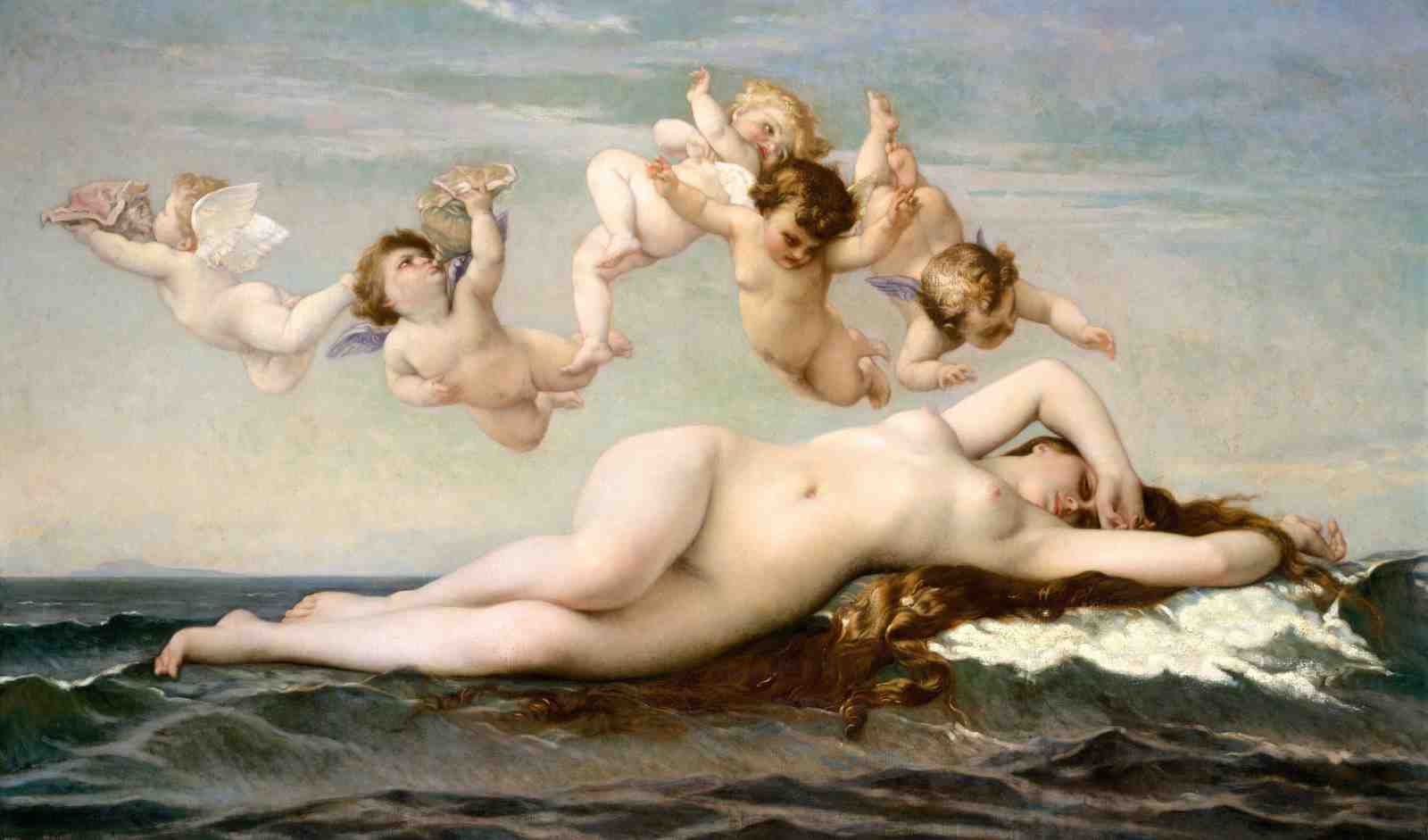 Venus Birth Allegory Cherubs Wall Art