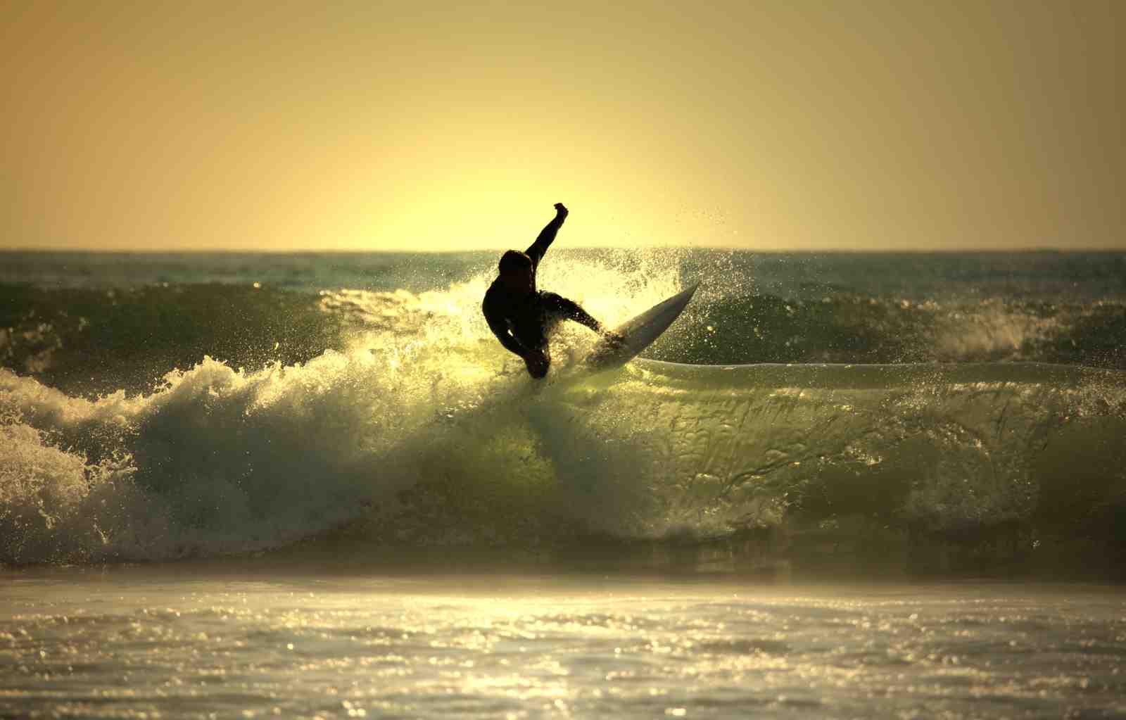Epic Surfer Silhouette Wall Art