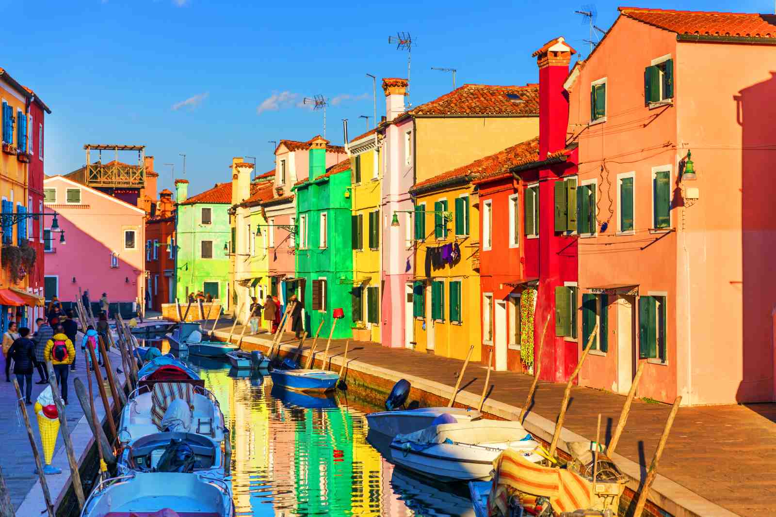 Vibrant Burano Canals Venice Wall Art