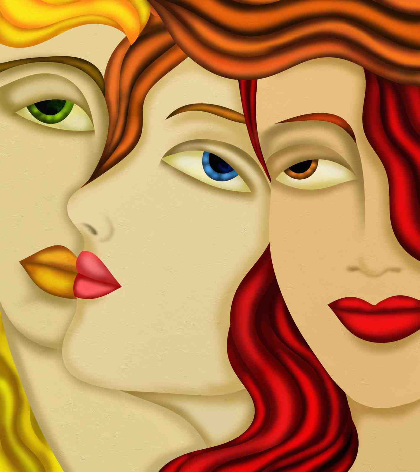 Intriguing Faces Portrait Wall Art