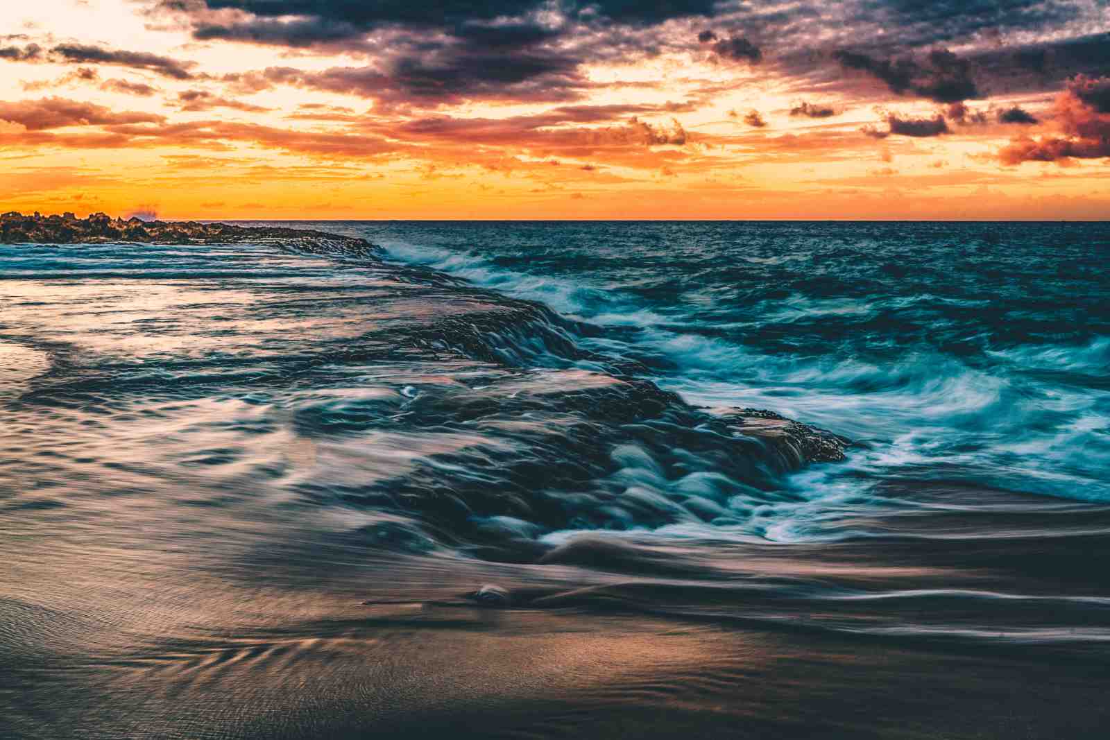 Dramatic Ocean Sunset Serenity Wall Art