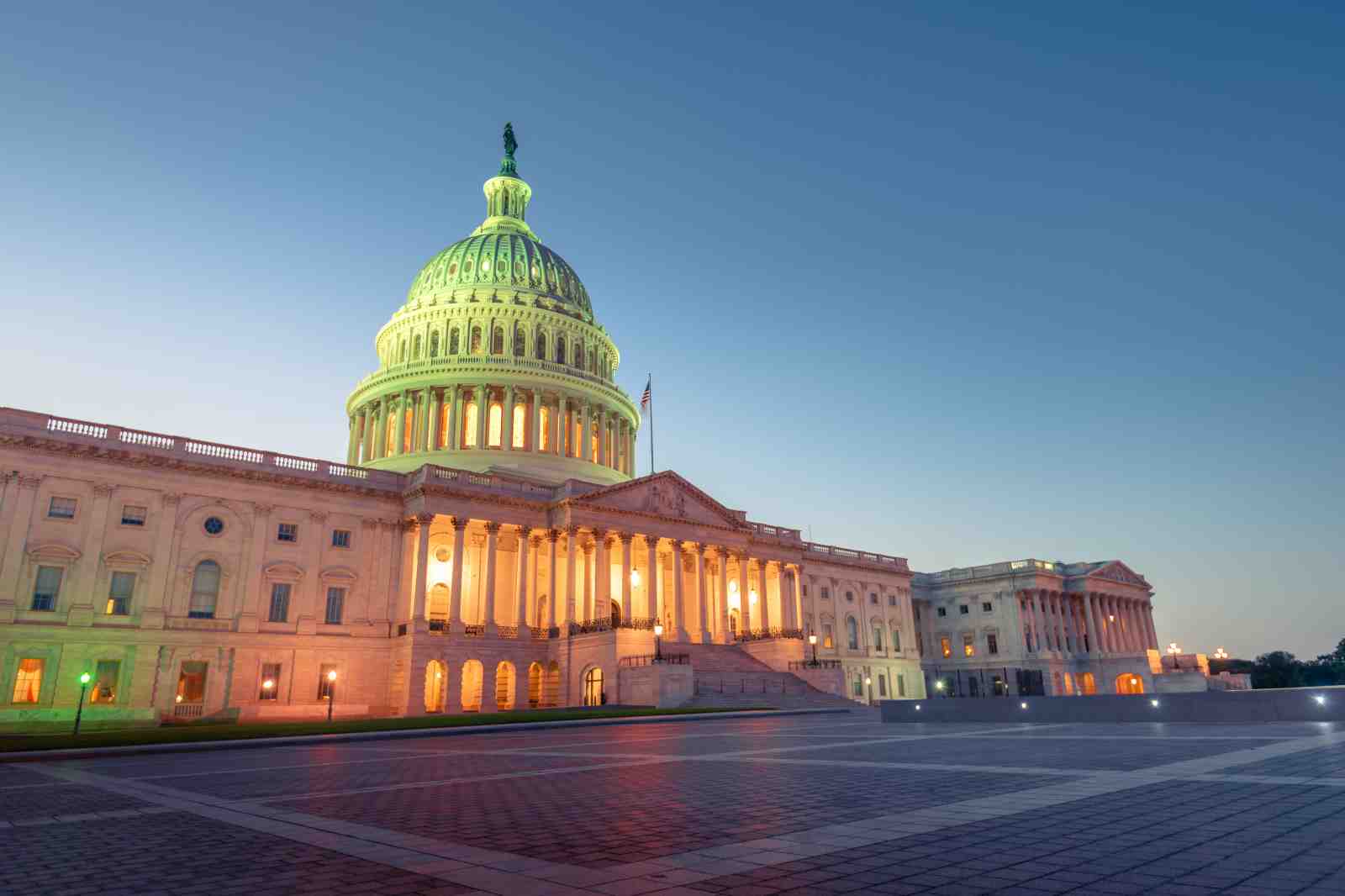US Capitol Building Twilight Wall Art