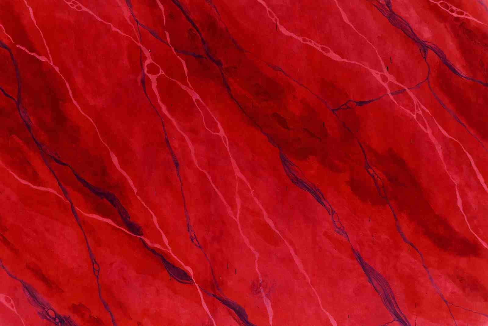 Vibrant Red Abstract Veins Wall Art