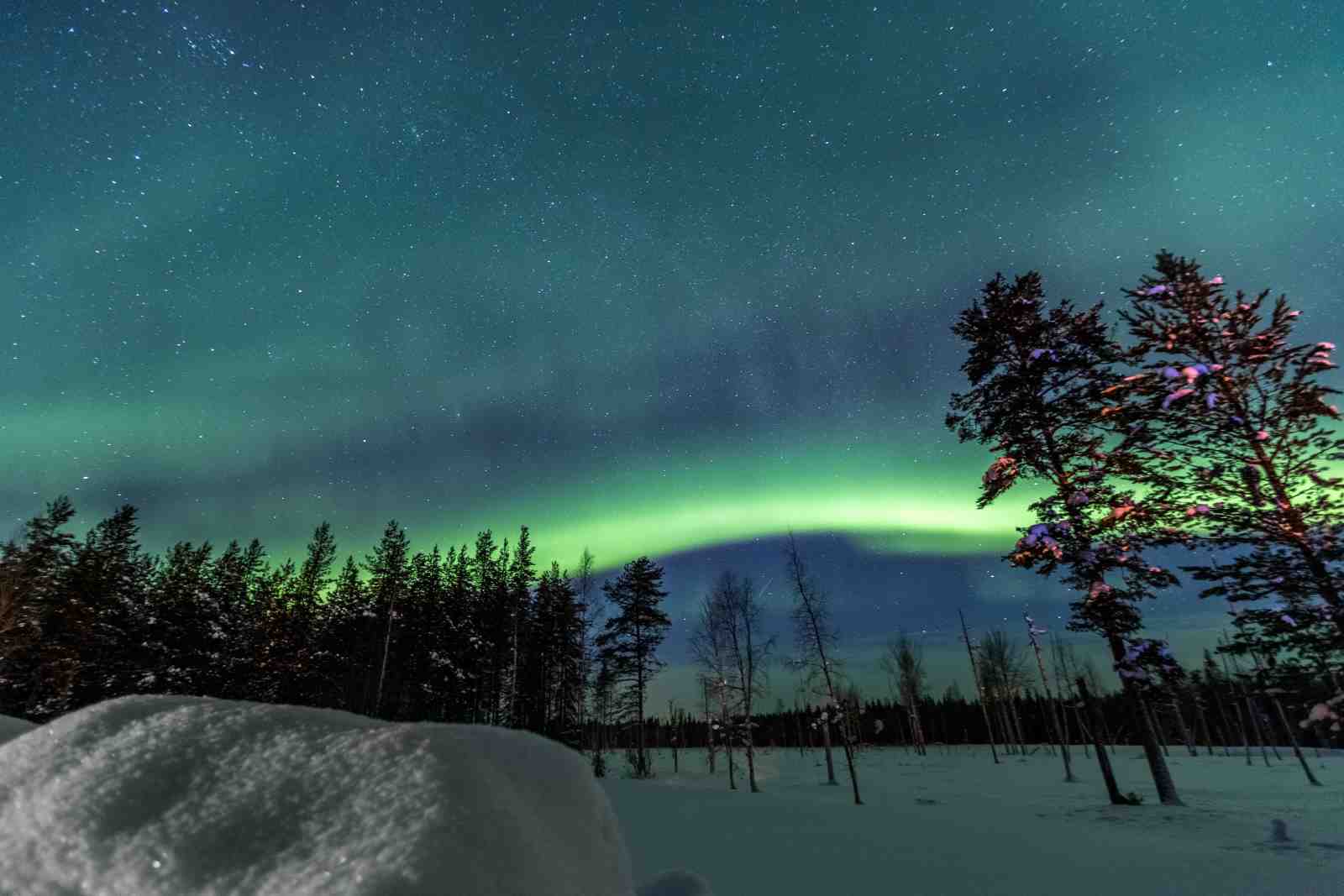 Aurora Borealis Night Sky Wall Art