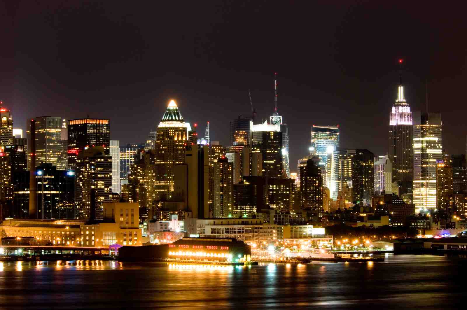New York City Skyline Night Wall Art