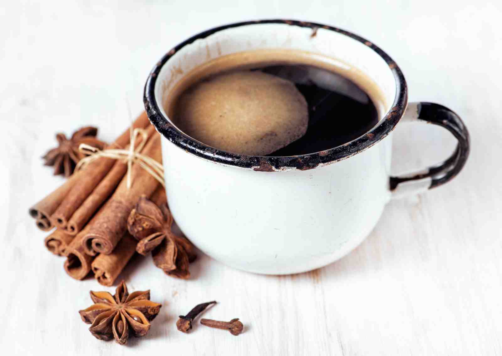 Cozy Coffee & Spice Enamel Mug Wall Art