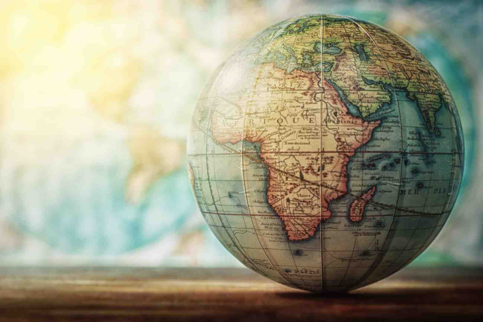 Vintage World Map Globe Wall Art for Adventurers