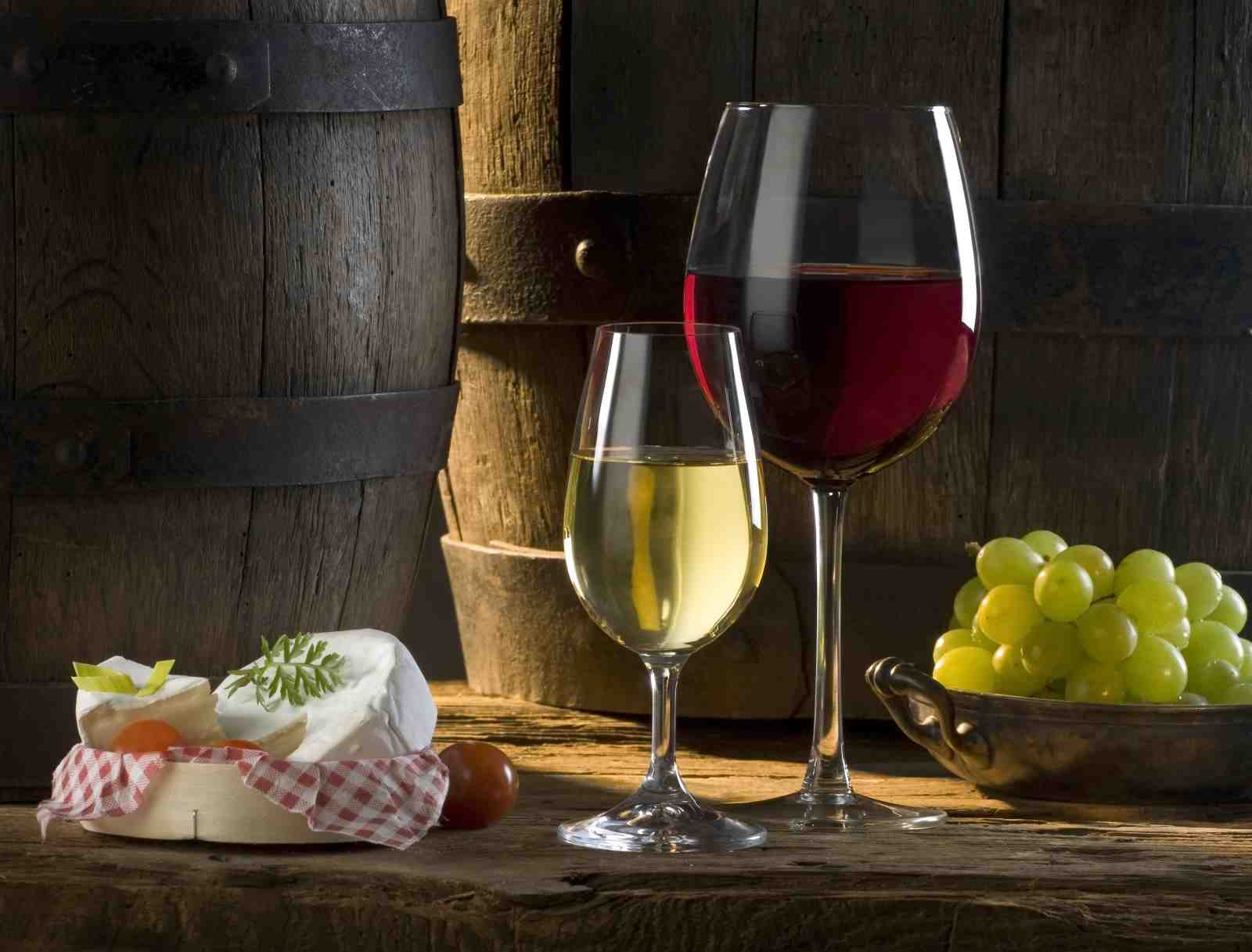 Wine Tasting Duo Vineyard Scene Wall Art