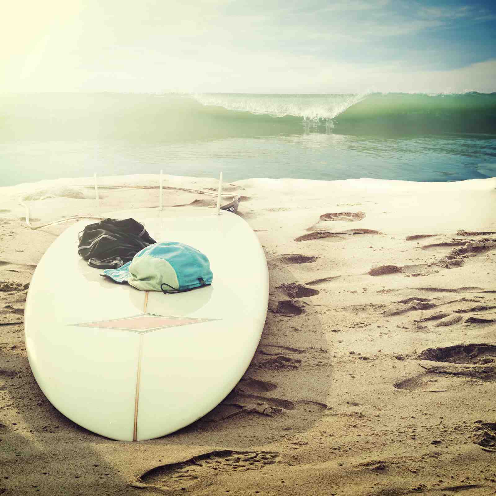 Serene Beach Surfboard Wall Art