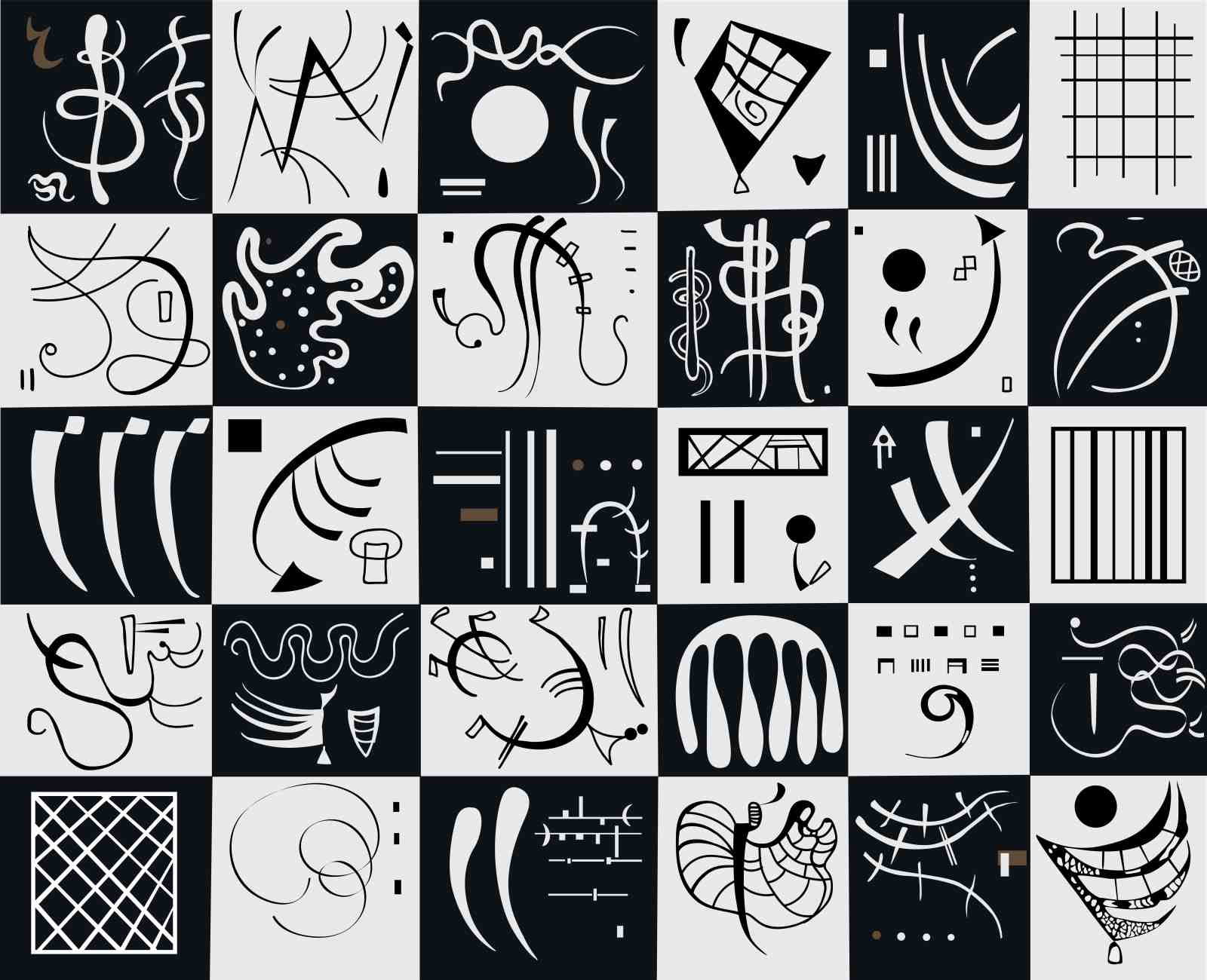 Abstract Geometric Grid Wall Art