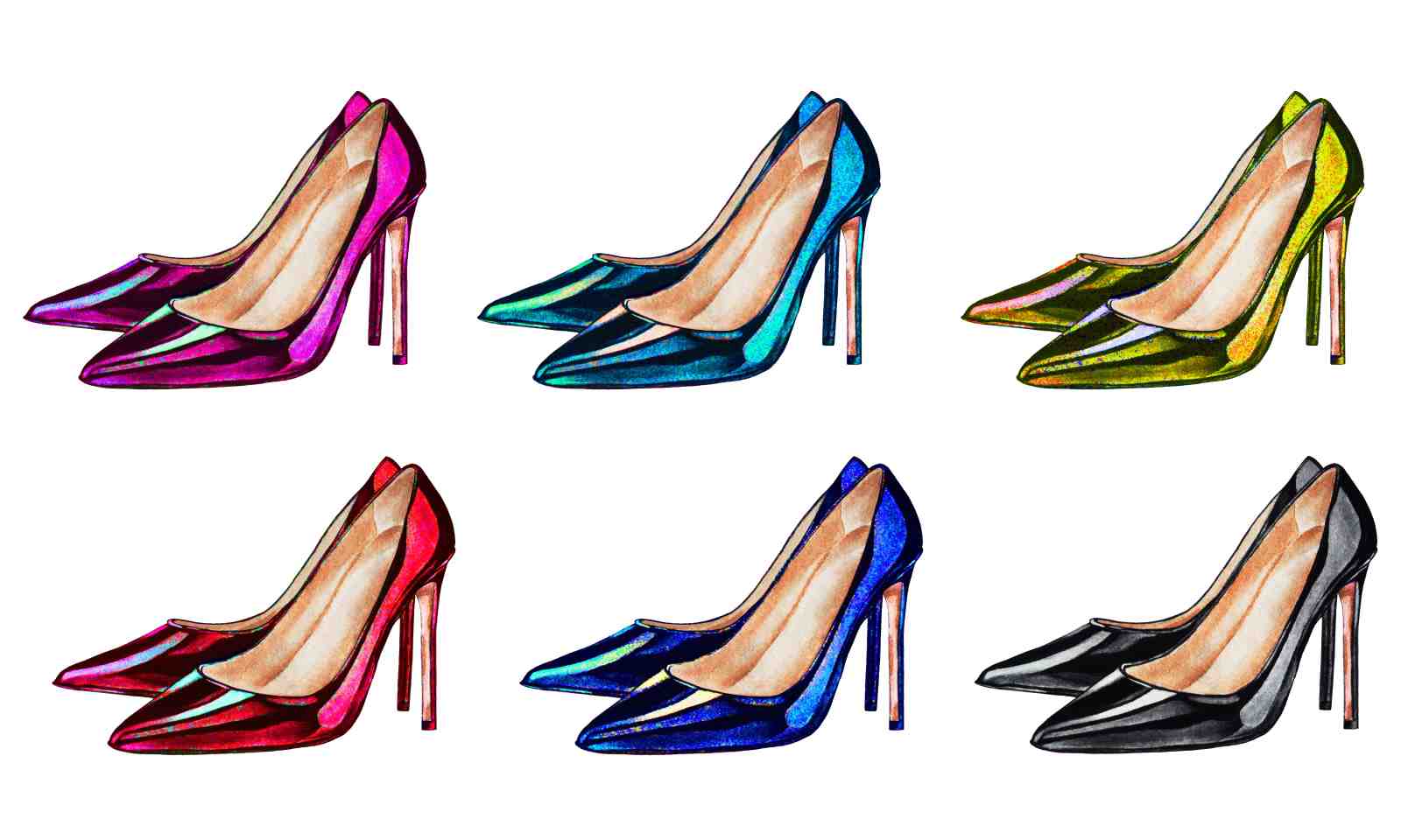 Chic High Heels Collection Wall Art